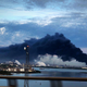 A view of the fire burning at the Intercontinental Terminals Company in Deer Park.